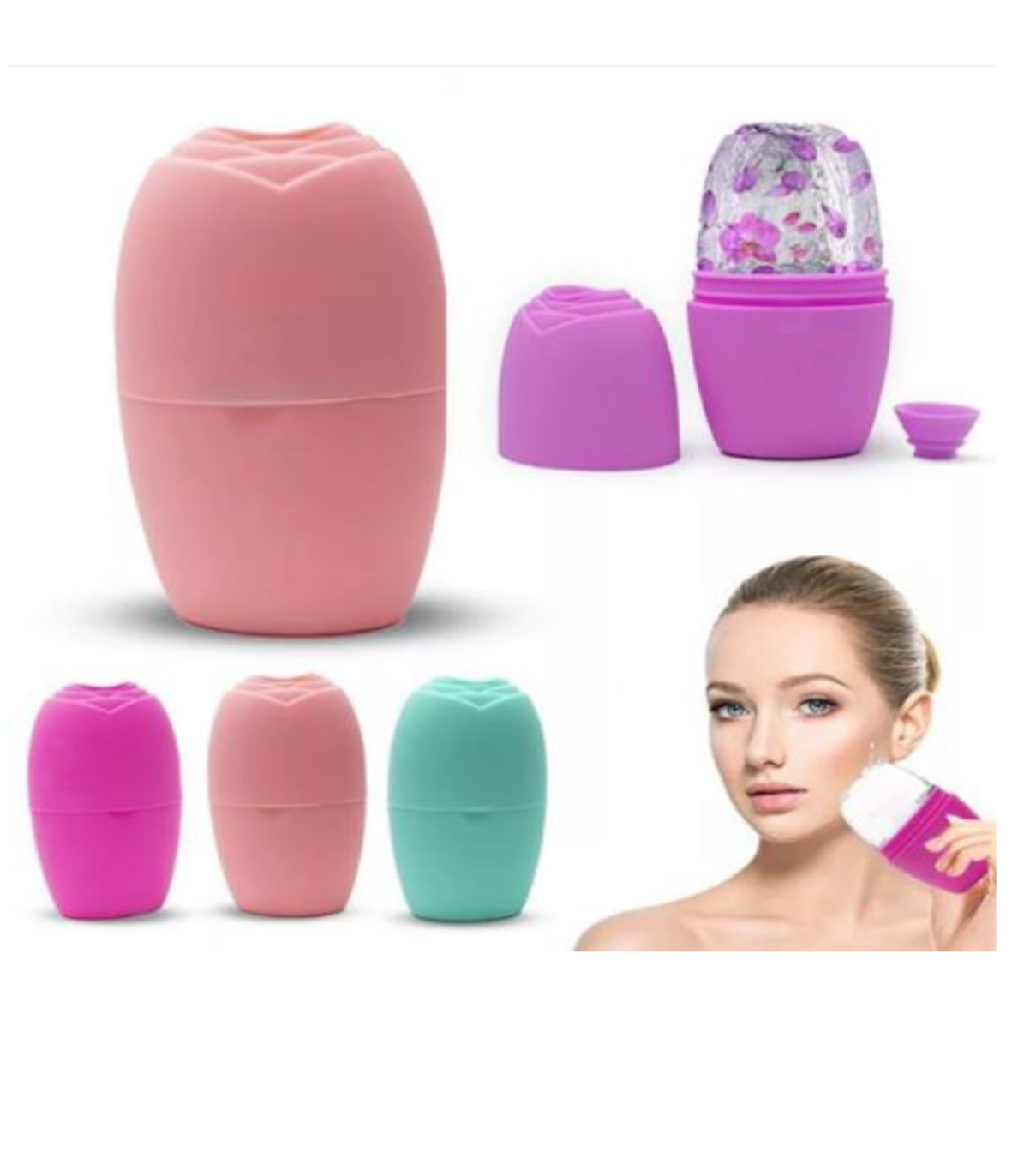 2D Silicon Ice Roller Hielo Flor